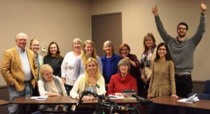 A group picture of The Square PHX volunteers at an educational event.