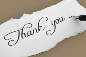The words "Thank you" in cursive writing.