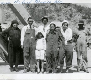 A black and white picture of the Silva family.